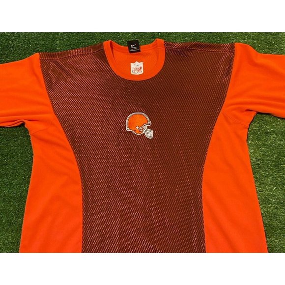 Vintage Cleveland Browns shirt large Nike orange adult 90s Y2K long sleeve - Picture 4 of 11